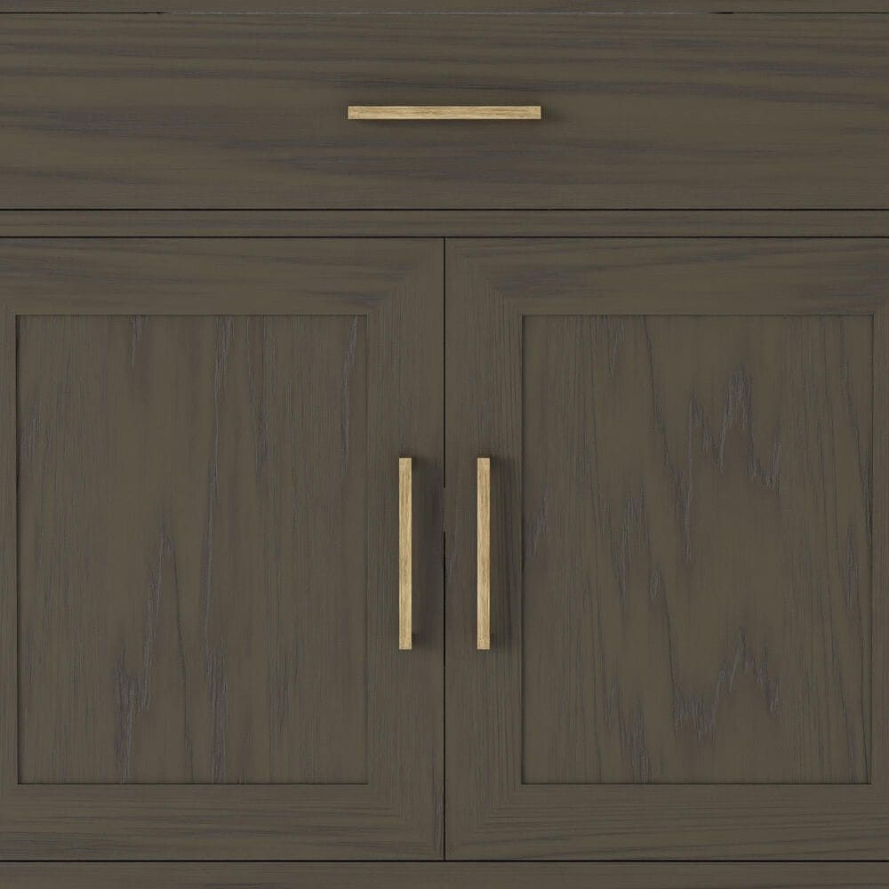 Lexora Home Abbey 36&quot; Single Bathroom Vanity in Brown Oak with 2 cm White Quartz Top and Rectangular Sink, , large