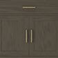 Lexora Home Abbey 36" Single Bathroom Vanity in Brown Oak with 2 cm White Quartz Top and Rectangular Sink, , large