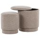 LumiSource Marla 2-Piece Storage Ottoman in Light Brown, , large