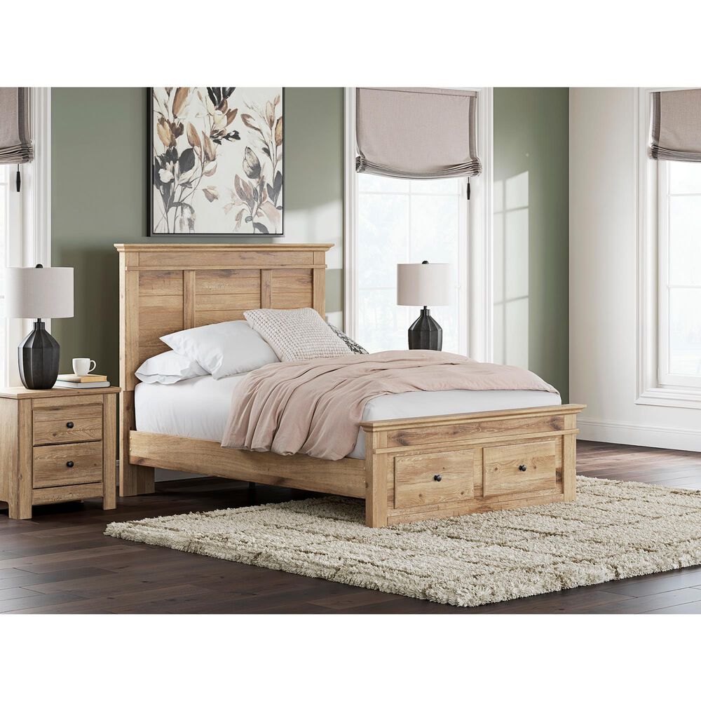 Ashley Makidern Full Storage Bed with Two Drawers in Tan, , large
