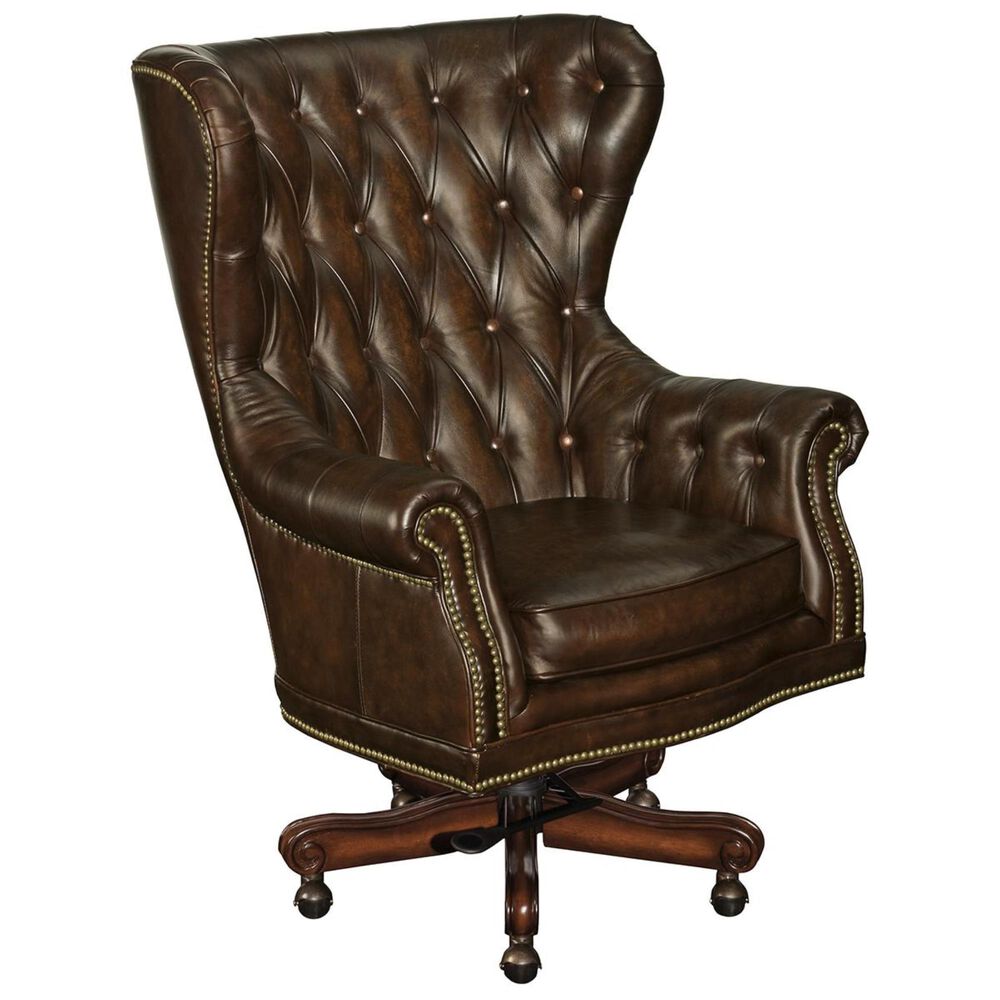 Hooker Furniture Sedona Grand Piano Executive Swivel Tilt Chair in Brown, , large