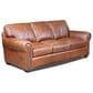 Marlowe Home Stationary Leather Sofa and Loveseat Set in Saddle Glove, , large