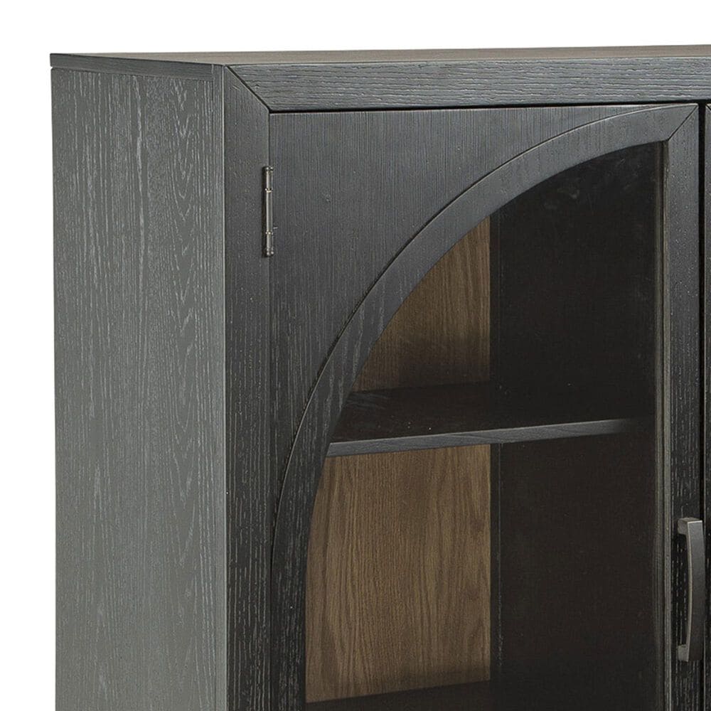 Ashley Armenleigh Bar Cabinet in Black and Natural Brown, , large