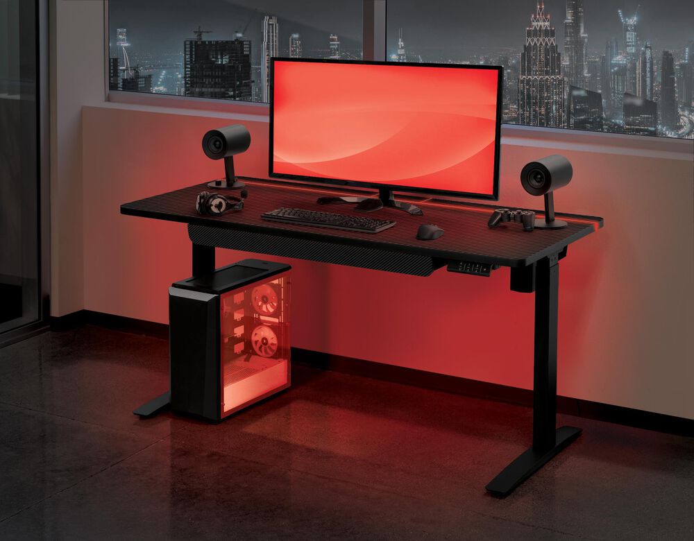 OSP Home Kilo Electric Battlestation Gaming Desk, , large