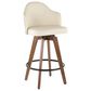 Lumisource Ahoy Swivel Counter Stool with Cream Cushion in Walnut and Black, , large