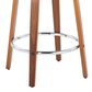 LumiSource Toriano Swivel Counter Stool with Camel Faux Leather Upholstery in Walnut and Chrome (Set of 2), , large