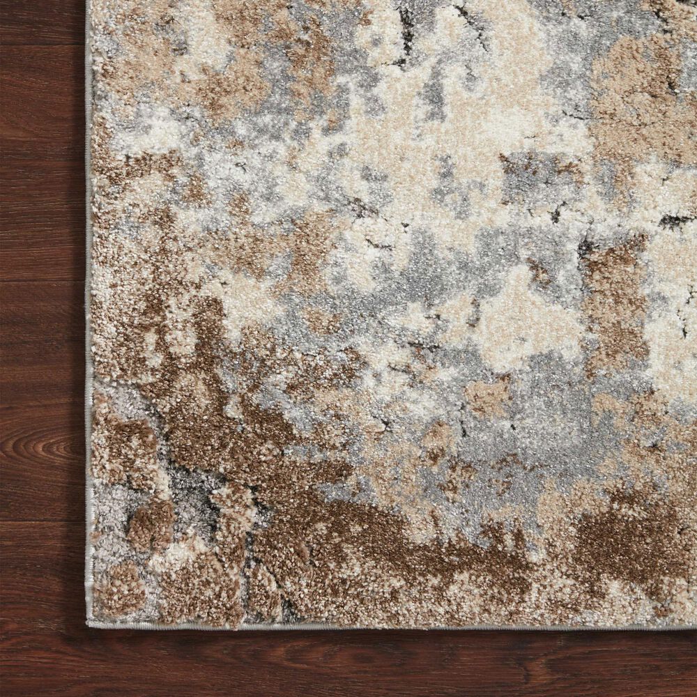 Loloi Theory Dove and Bark 2&#39;7&quot; x 10&#39;10&quot; Runner, , large