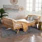 Baxton Studio Akemi Twin Rattan Daybed with Cushion in Light Honey, , large