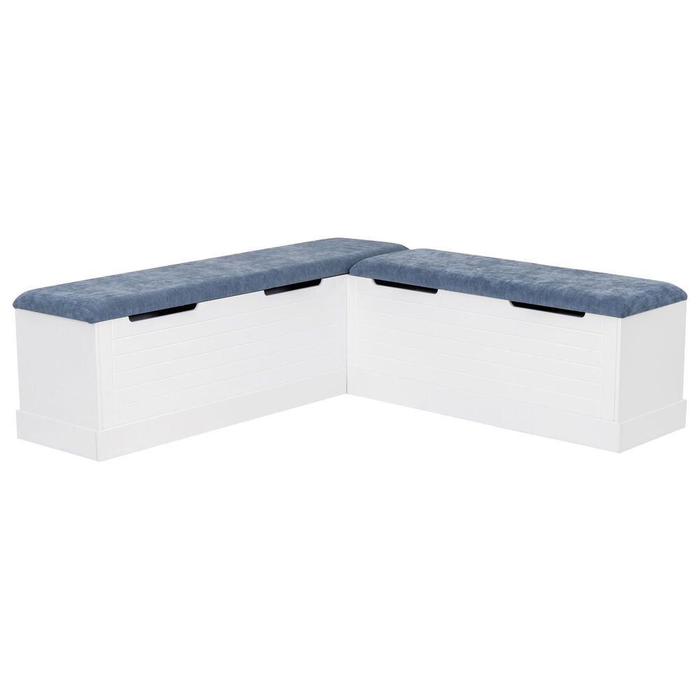 Linon Home Decor Nova Corner Nook in White, , large