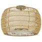 Golden Lighting Everly 4-Light Semi-Flush in Matte Black/Natural Rattan, , large