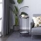 Maple and Jade 28" End Table with Mirrored Glass Top in Black, , large
