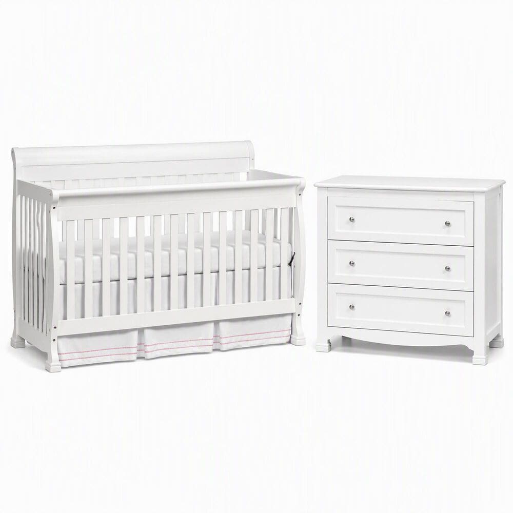 DaVinci Kalani2 Piece Nursery Set with 4- In- 1 Convertible Crib and Dresser in White, , large