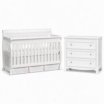 DaVinci Kalani2 Piece Nursery Set with 4- In- 1 Convertible Crib and Dresser in White, , large