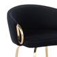 Lumisource Claire Barstool with Black Cushion in Gold (Set of 2), , large