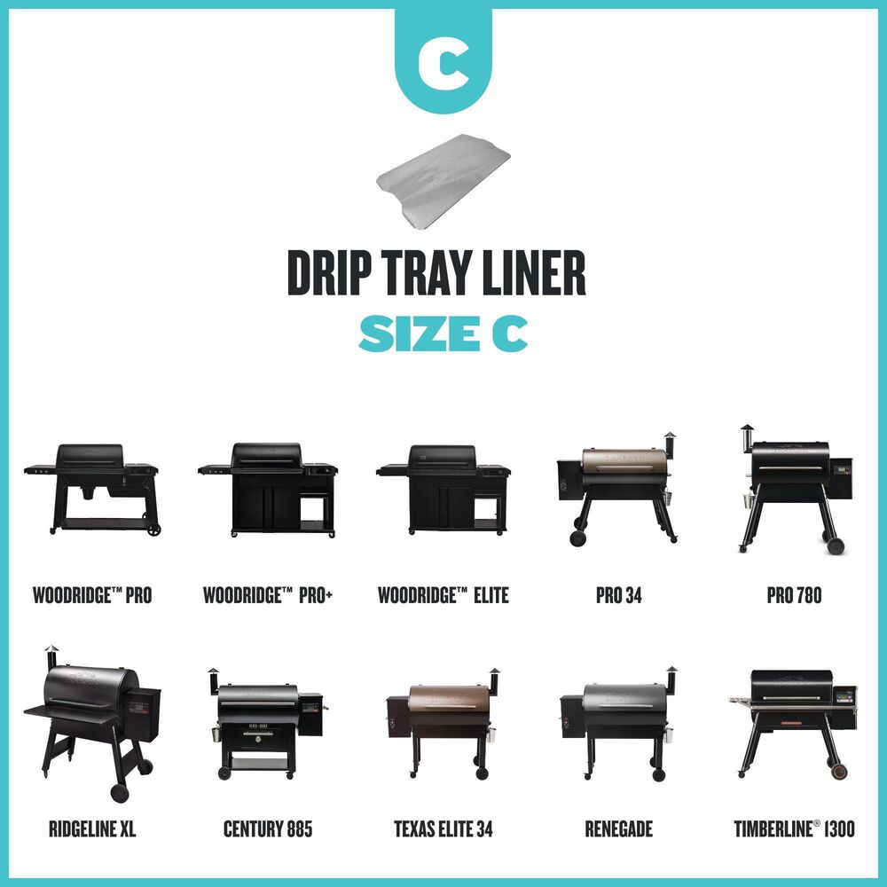 Traeger Grills 5-Pack Drip Tray Liner Size C, , large