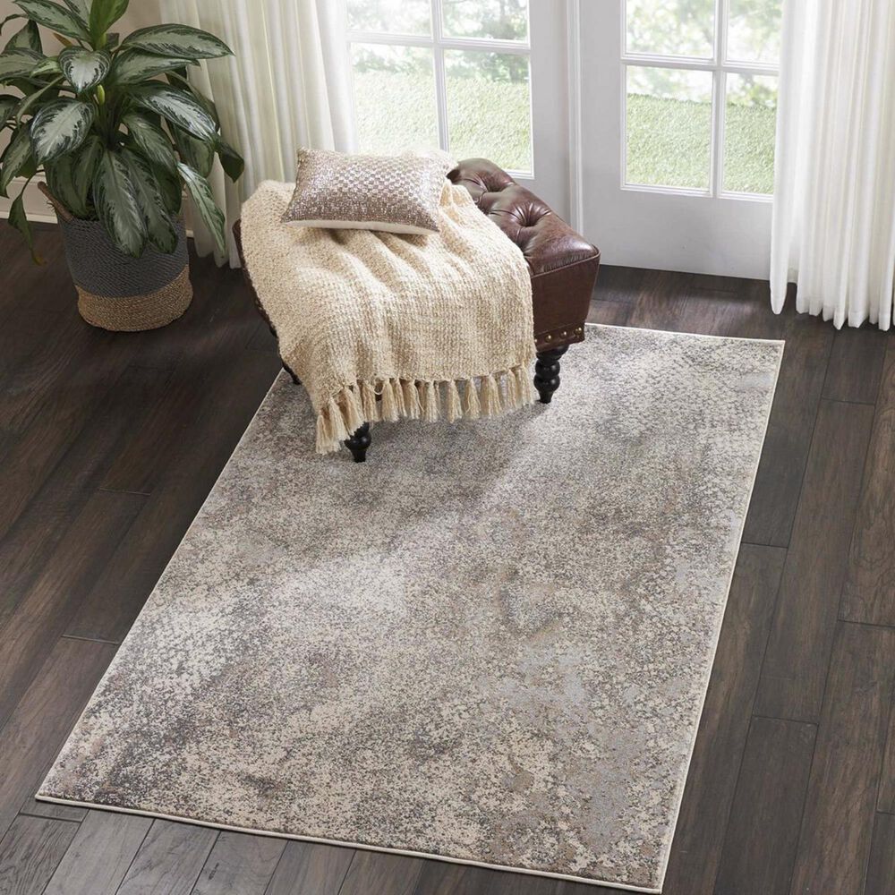 Nourison Heritage KI352-KI35 8" x 10"5" Grey Area Rug, , large