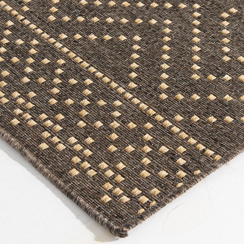 Trisha Yearwood Rug Collection Gather Sidra Border 5&#39;3&quot; x 7&#39;7&quot; Pebble and Natural Area Performance Rug, , large