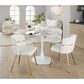 LumiSource Pebble Modern Table with White Metal Base and White Marble Veneer Table Top by LumiSource, , large