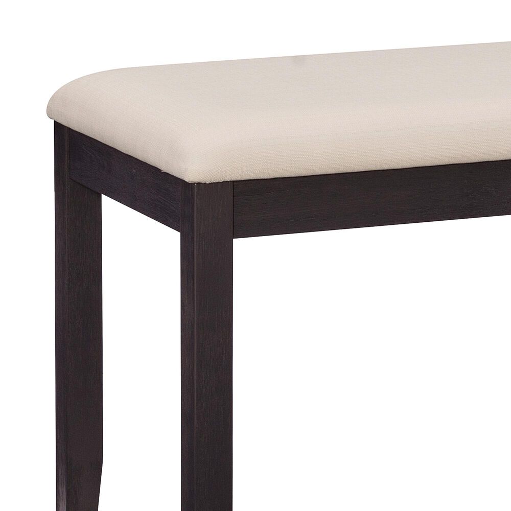 Linon Home Decor Jorissen Bench in Dark Charcoal, , large