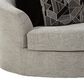 Signature Design by Ashley Megginson Oversized Round Swivel Chair in Storm, , large