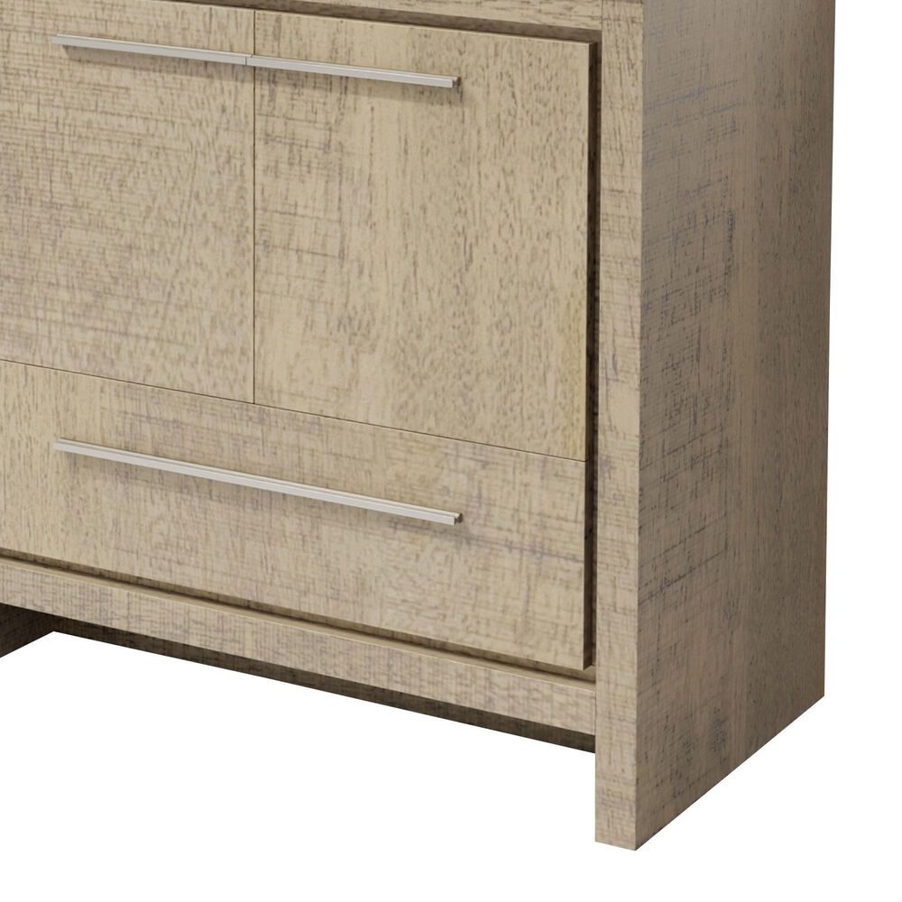 Lexora Home Lafarre 36" Single Bathroom Vanity in Rustic Acacia with 2 cm White Quartz Top and Rectangular Sink, , large