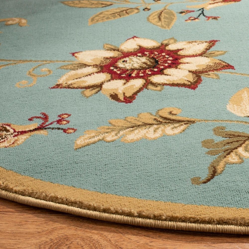 Safavieh Lyndhurst LNH552 5&#39;3&quot; Round Blue and Multicolor Area Rug, , large