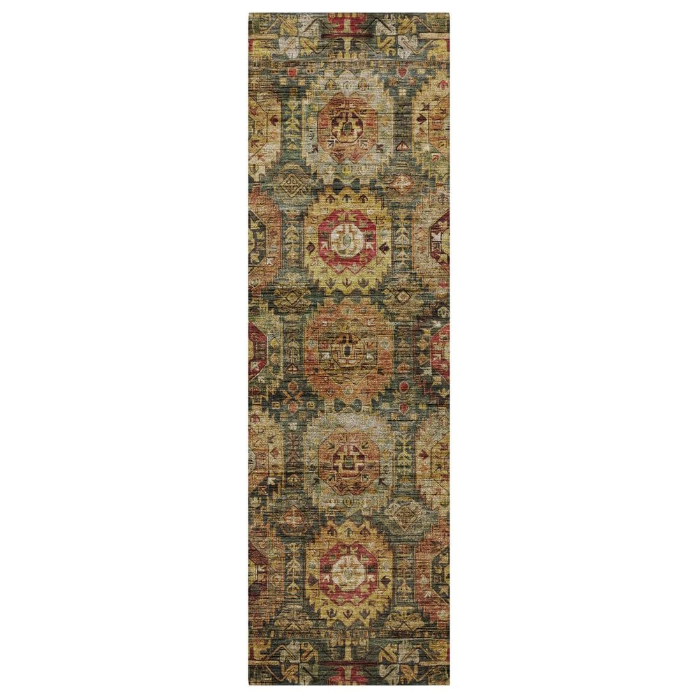 Dalyn Rug Company Silk Road Fern, Olive, Copper, Gold, Paprika, Ivory and Beige 2"3" x 7"6" Runner, , large