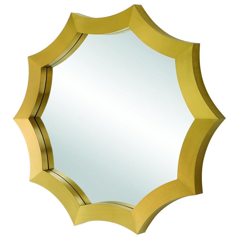 Uttermost Flare Mirror in Brushed Brass, , large