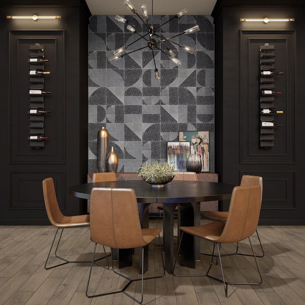 Dal-Tile Pebble Oasis Stark 12&quot; x 12&quot; Art Deco Natural Stone Mosaic Sheet, , large
