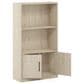 HOMLUX 3-Tier Open Shelf Bookcase with 2-Door Storage Cabinet in Metropolitan Pine, , large