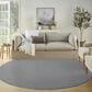 Nourison Courtyard Ivory and Blue 8" Round Indoor/Outdoor Area Rug, , large
