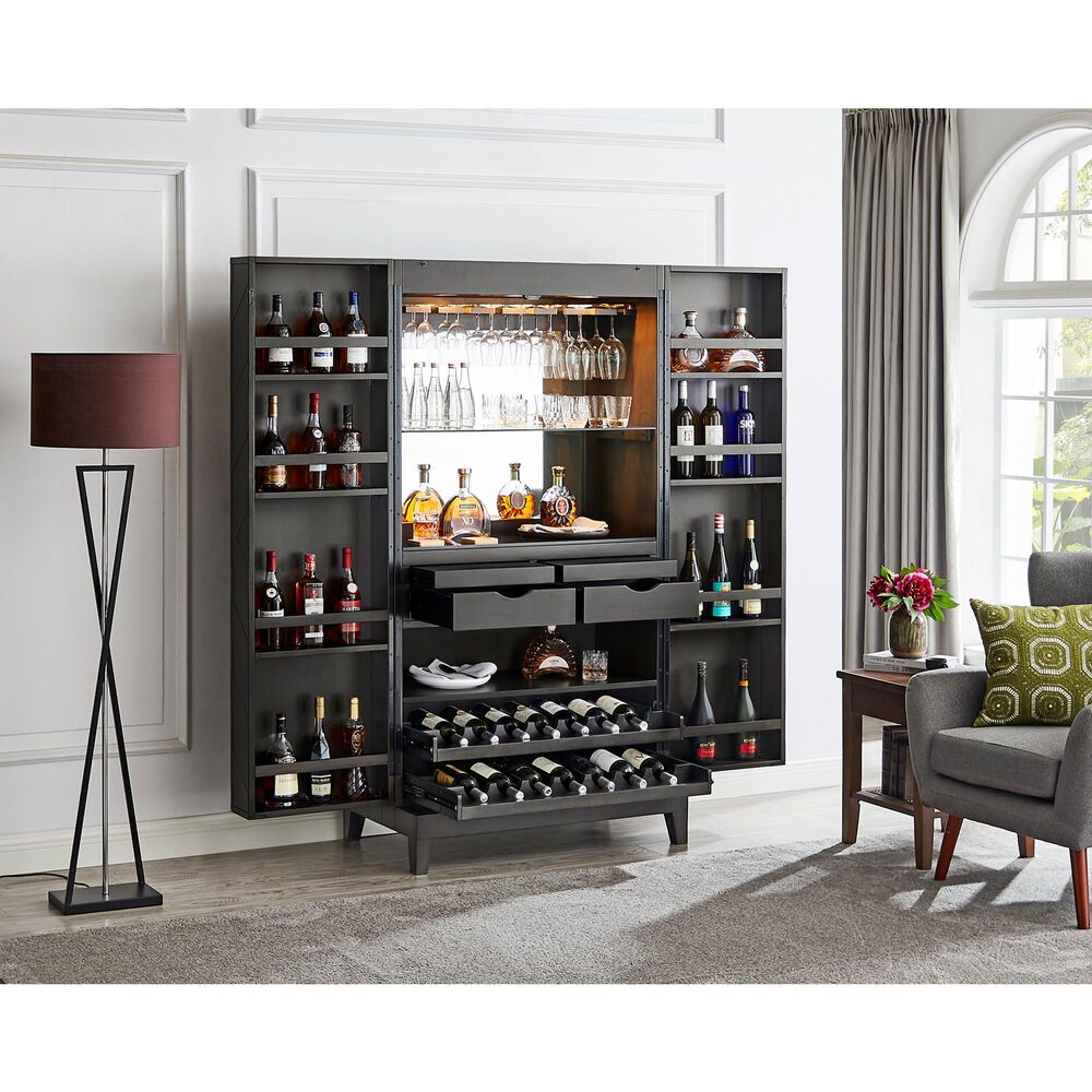 Imperial Sophia Bar Cabinet in Smoke, , large