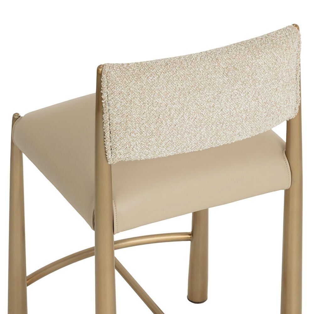 Club Collection By Sunpan Bayard Counter Stool in Napa Beige and Santa Cruz Oatmeal, , large