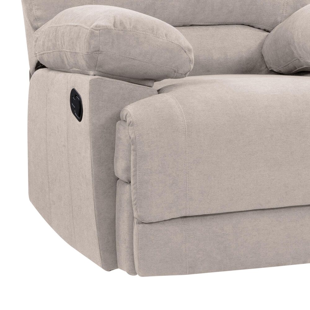 CorLiving Lea Recliner in Beige Fabric, , large