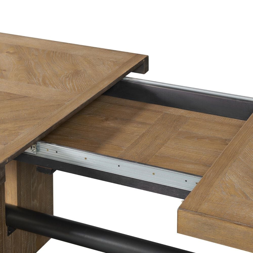 Hawthorne Furniture Landmark 42 X 76-96&quot; Trestle Table in Weathered Oak, , large