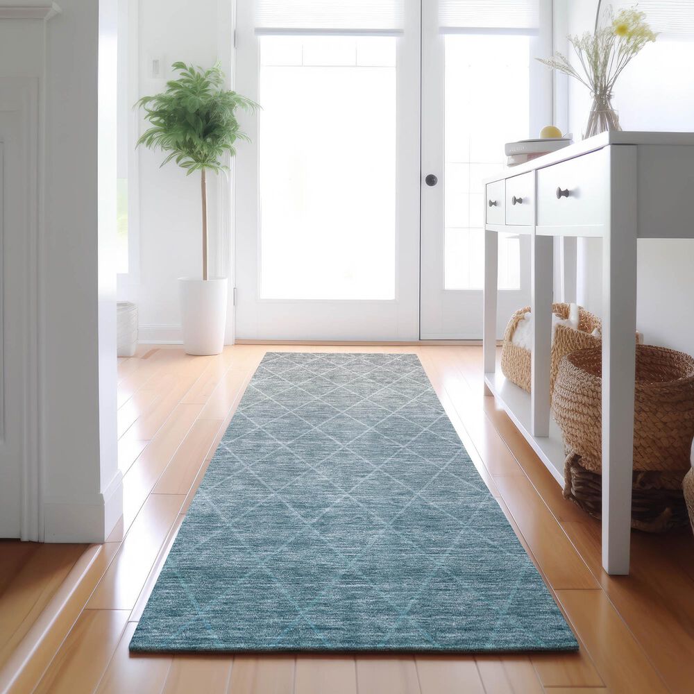Dalyn Rug Company Lazio 2&#39;3&quot; x 7&#39;6&quot; Teal Runner, , large