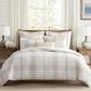 Levtex Waffle Plaid 3-Piece King/California King Comforter Set in Taupe and Cream, , large