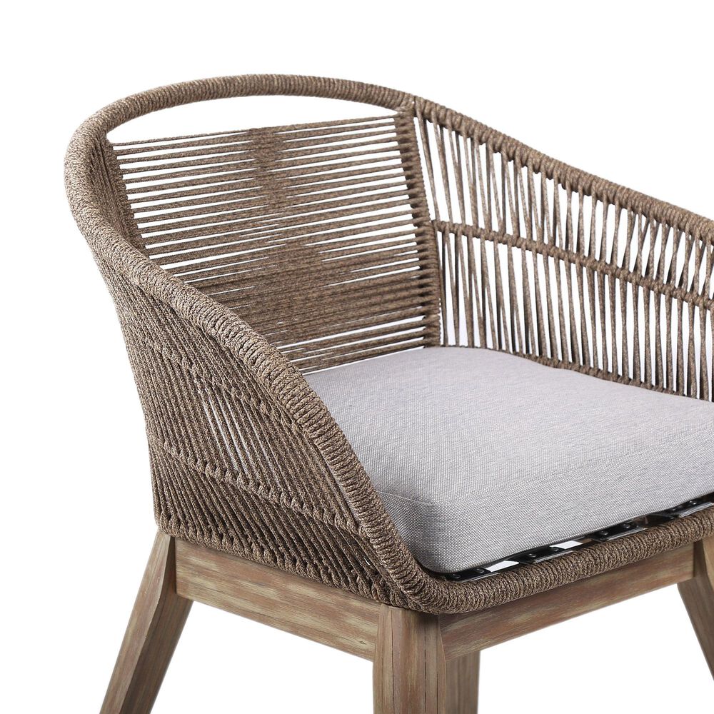 Blue River Tutti Frutti Outdoor Dining Chair with Grey Cushion in Light Eucalyptus, , large