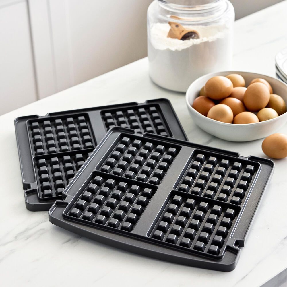 Green Pan Elite Waffle Plate for Contact Grill and Griddle in Grey (Set of 2), , large