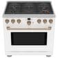 Cafe 6.2 Cu. Ft. Freestanding Natural Gas Range in Matte White and Brushed Bronze, , large
