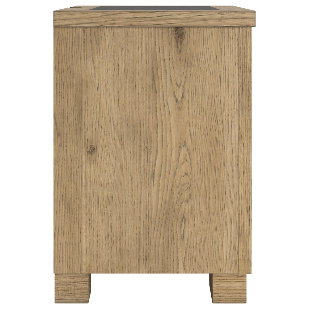 Ashley Galliden 2-Drawer Nightstand in Light Brown and Cement, , large