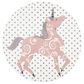 Safavieh Carousel 3" Round Ivory, Grey and Pink Kids  Area Rug, , large