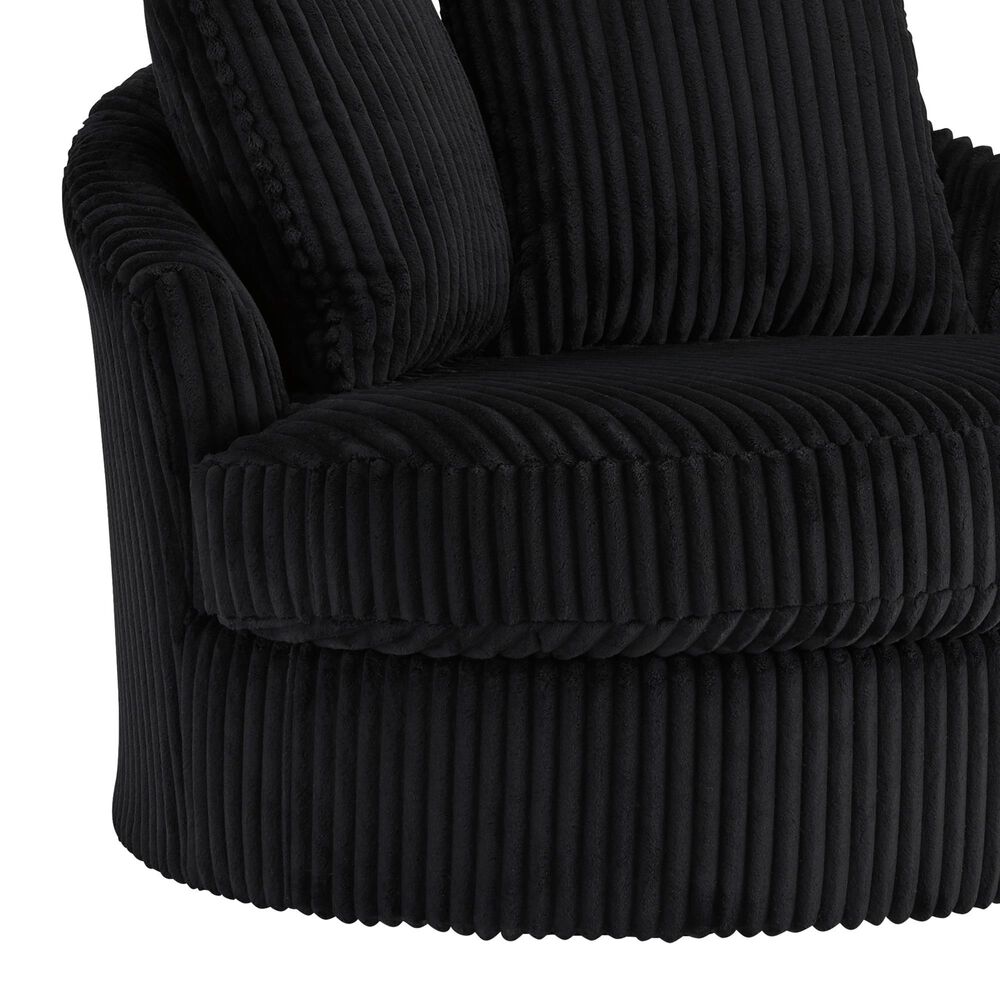 Ashley Gramwell Swivel Accent Chair in Onyx, , large