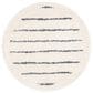 Safavieh Venus Shag VNS604B 2"7" Round Ivory and Dark Grey Area Rug, , large