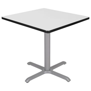 Regency Global Sourcing Cain 30" Square Dining Table in White and Grey - Table Only, , large