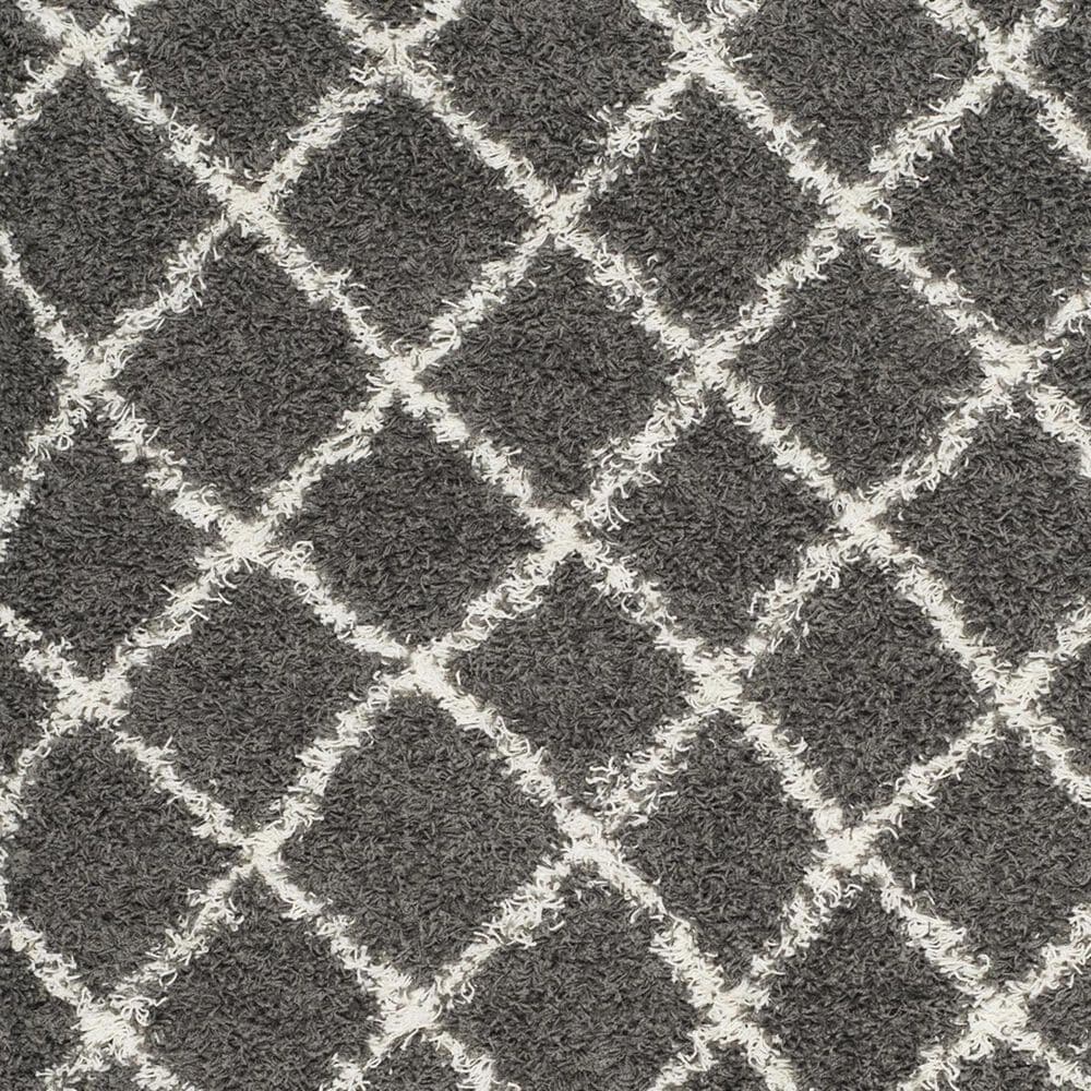 Safavieh Dallas Shag SGD258A-3 3&#39; x 5&#39; Dark Grey/Ivory Area Rug, , large