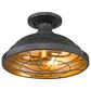 Golden Lighting Bartlett Semi-Flush in Black Patina, , large