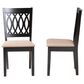 Baxton Studio Florencia Side Chair with Beige Cushion in Espresso Brown (Set of 2), , large