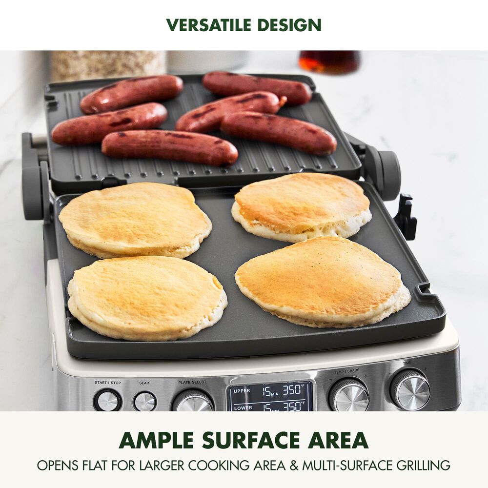 Green Pan Elite 14" Contact Grill and Griddle in Cloud Cream, , large
