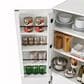 HOMLUX HOMLUX 72" Tall Farmhouse Kitchen Pantry Cabinet with 8 Door Shelves, Curved Design Storage Cabinet with 3 Adjustable Shelves, Hidden Drawer, Versatile Cupboard for Kitchen, Dining & Bathroom, White, , large